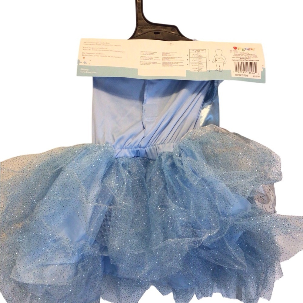 Disney Baby Cinderella Infant Costume Blue Tulle Dress Princess Halloween - Picture 4 of 8